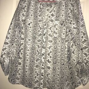 Snake skin print blouse